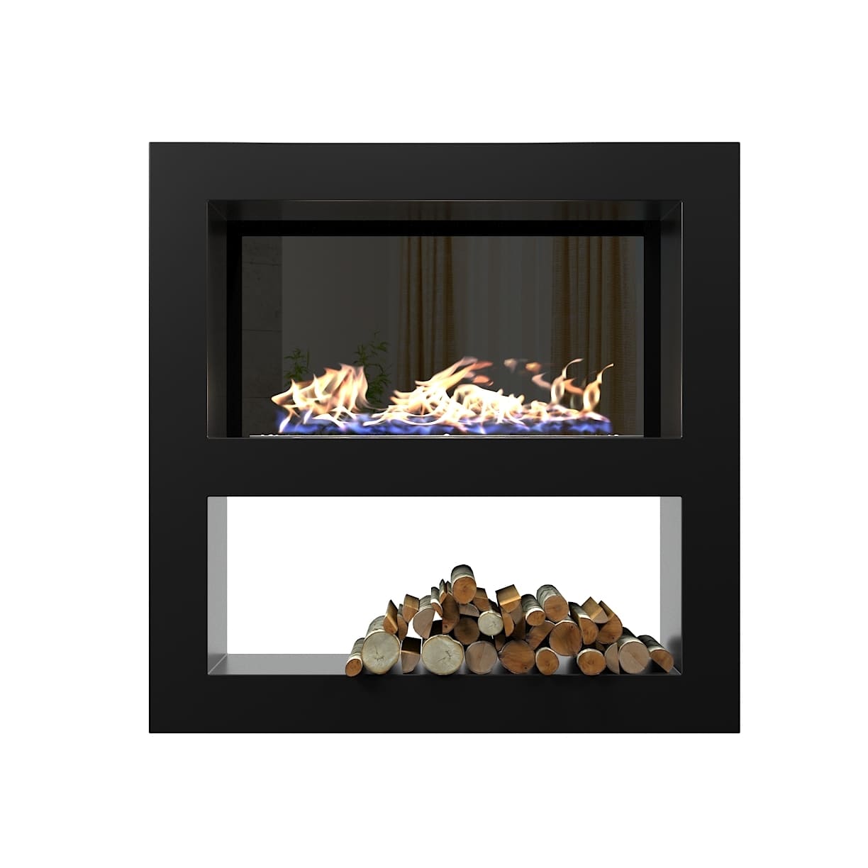 Биокамин "Русский огонь" Лобби 1200 встраиваемый с декоративным стеклом (стемалитом) по цене 70 500 руб.