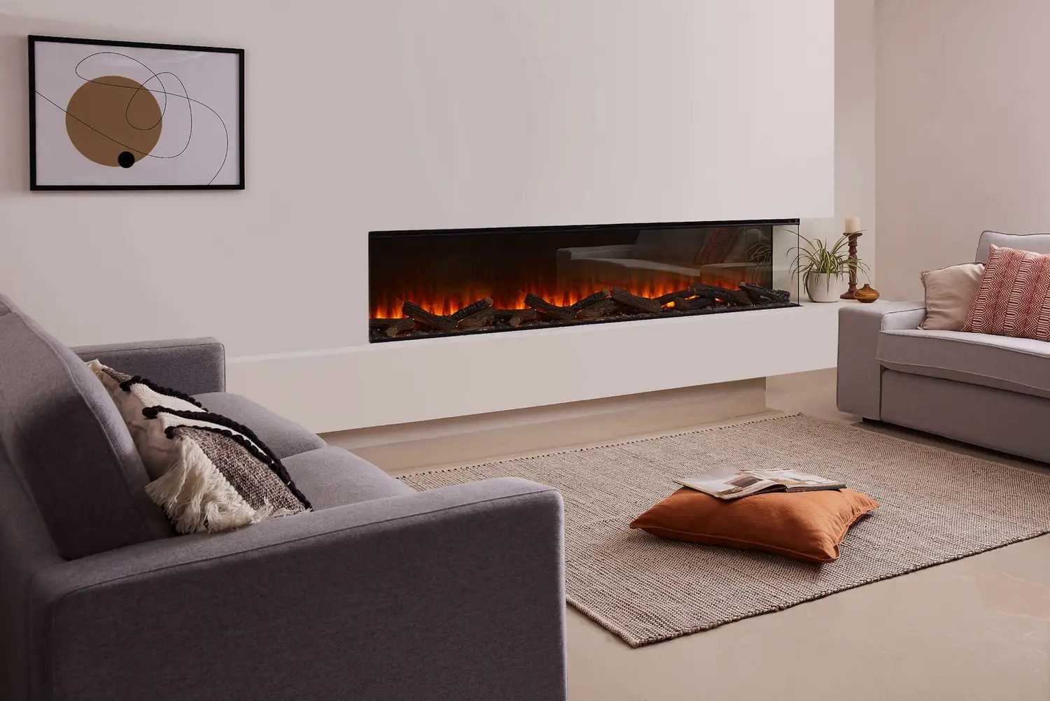 Электрокамин BRITISH FIRES New Forest 1900 with Signature logs - 1900 мм