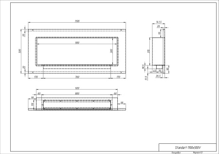 Биокамин "Русский огонь" Голд 1100V встраиваемый по цене 40 800 руб.