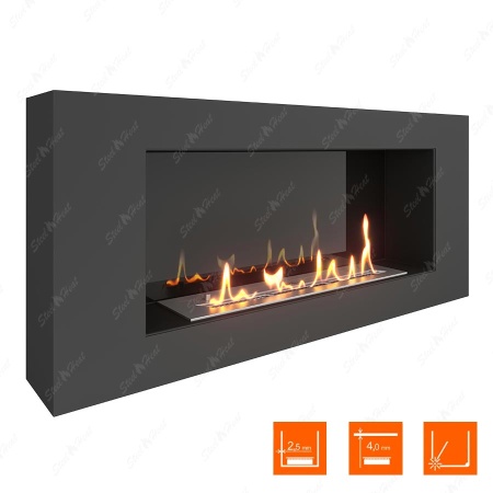 Биокамин SteelHeat WALL 900 стемалит по цене 32 500 руб.