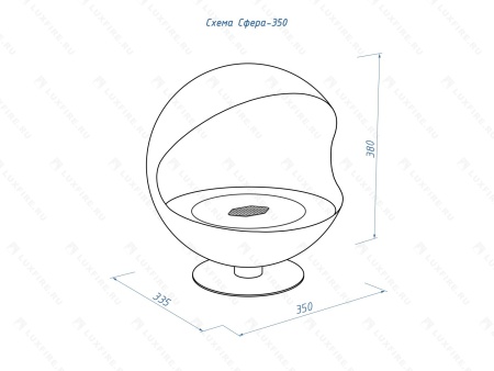 Вращающийся настольный биокамин Lux Fire "Джоник" по цене 44 643 руб.